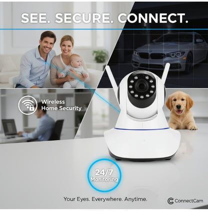 Automatic PTZ 360 Camera - Full HD with Night Vision & Motion Tracking