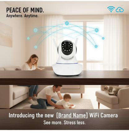 Automatic PTZ 360 Camera - Full HD with Night Vision & Motion Tracking