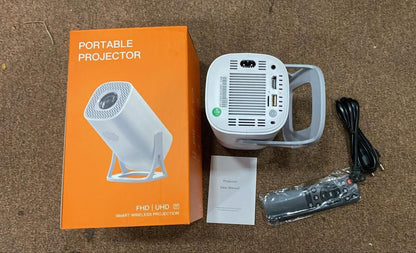 Mini Smart Android Projector With 4K Decoding FHD Display | Built-in OS | Wireless Screen Mirroring | Ultra Portable Design